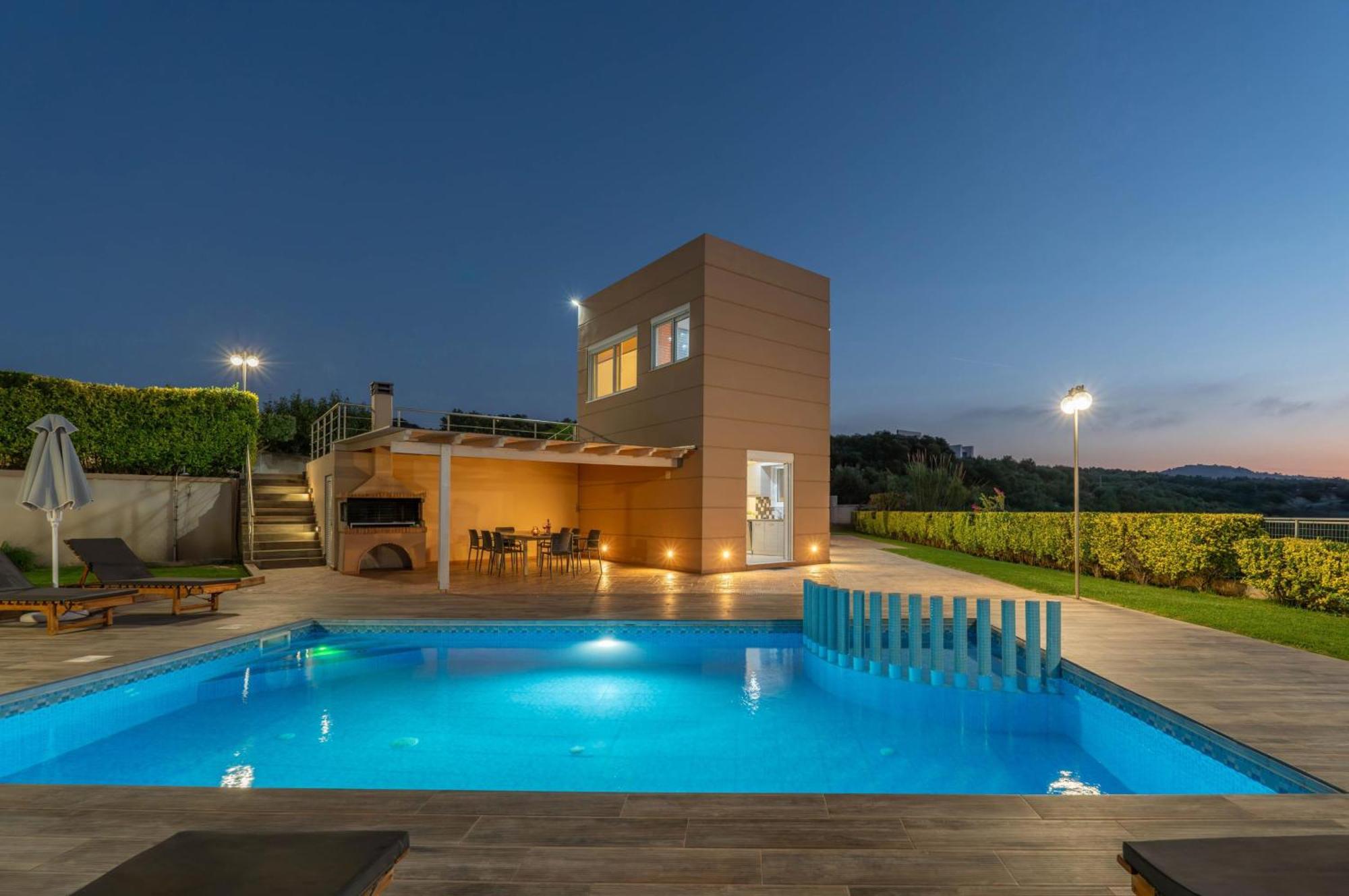 Villa Ariella With Sea View Agia Marina Exteriér fotografie